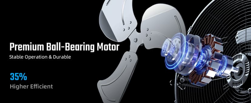 Simple Deluxe 18 Inch Industrial Wall Mount Fan, 3 Speed Commercial Ventilation Metal Fan for Warehouse, Greenhouse, Workshop, Patio, Factory and Basement - High Velocity