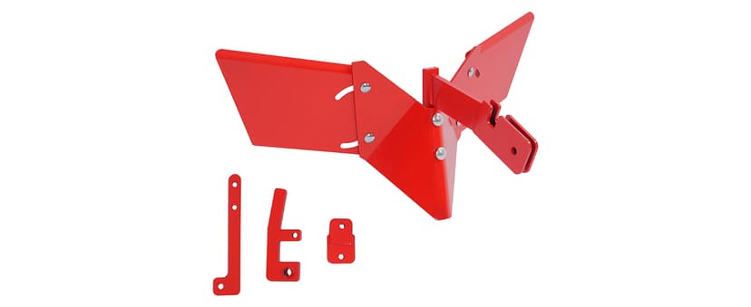 Hiller Furrower Kit for Rear Tine Tiller W/Adjustable Wing Fit for Land Reclamation 3 Kinds Connection Red Steel Replacement for 15683 Hiller-Furrower