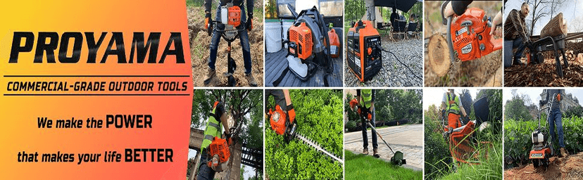 PROYAMA 26cc 6 in 1 Multi Functional Trimming Tools, Gas Hedge Trimmer, Weed Eater, String Trimmer, Brush Cutter, Edger, Pole Saw Chainsaw Pruner with Extension Pole
