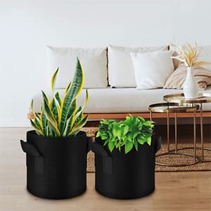 12-Pack 10 Gallon Thickened Non-Woven Grow Bags, Aeration Fabric Pots with Handles