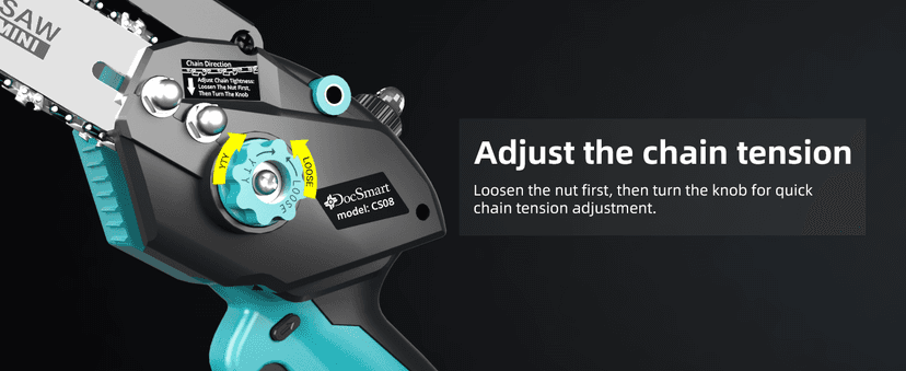 Mini Chainsaw Cordless, 8 inch & 6 inch Electric Chain Saw with 2 Pack Rechargeable Batteries, Battery Powered Handheld Saw for Trees Trimming Wood Cutting, Perfect Gardening Tools for Men Dad Husband