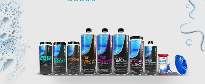 Aquadoc Bromine Hot Tub Starter Kit for Spas, Complete Spa Maintenance Kit with Bromine Tablets & Complete Hot Tub Chemicals Starter Kit (Bromine Hot Tub Starter Kit)