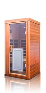 Portable Sauna Tent, One Person Infrared Sauna Home Sauna, Full Size Sauna with Remote Heating Foot Pad, Upgraded Chair, Black(29.1" x 29.1" x 66.5")