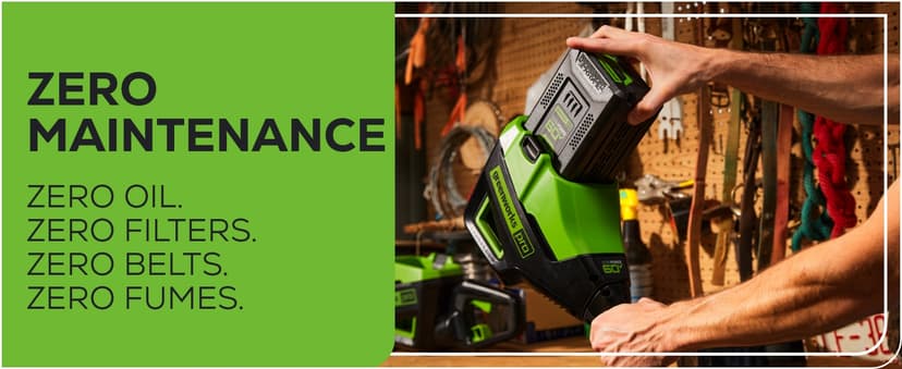 Greenworks 60V 8" Brushless Cordless Edger, 2.0 Ah Battery and Charger Included