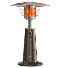 EAST OAK 50,000 BTU Patio Heater with Sand Box, Double-Layer Stainless Steel Burner, Table Design, Safety Protection System, Wheels, Propane Patio Heater for Home and Commercial, Stainless Steel