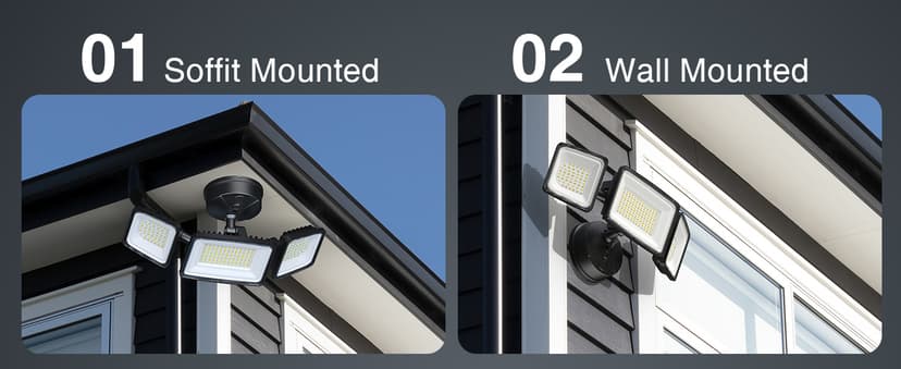 Onforu 100W Smart LED Security Flood Lights Outdoor, 9000LM Brightness Adjustable, WiFi Alexa Flood Light APP Control Tunable 2700K-6500K, Exterior Floodlight with 3 Adjustable Heads for Yard Garage