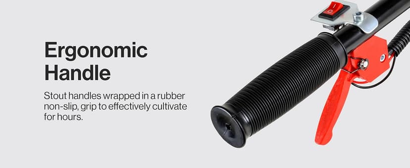 SuperHandy 52cc 2 Stroke Gas Mini Tiller Cultivator - 1.8HP, 4 Adjustable Steel Tines, Forward Rotation, 10" Tilling Width - Ideal for Garden, Lawn, Soil Cultivation, Weed & Digging