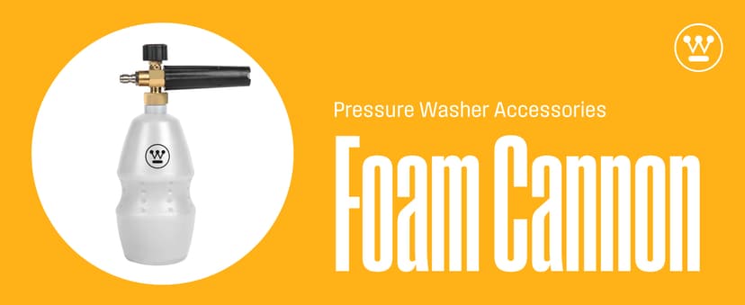 Westinghouse Foam Cannon for Pressure Washers - 3600 Max PSI, 1/4” Connector - for Gas and Electric Pressure Washers
