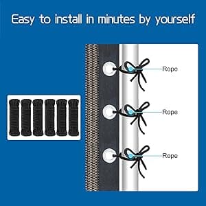 FAIR WIND Shade Cloth 90% Sun Shade Fabric Privacy Screen Shade Cover Patio Canopy with Grommets Shade Net for Garden Outdoor Pergola 6 x 6 FT - Grey