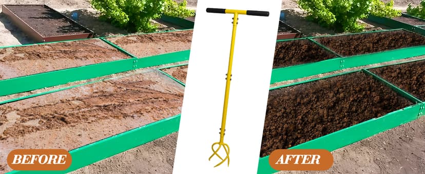 Garden Hand Tiller Garden Claw Twist Tiller Cultivator Tiller Soil Lossener Lawn Aerator Areator Loosen, Rototiller, Garden Bed and Plant Box Cultivator, Garden Tools.