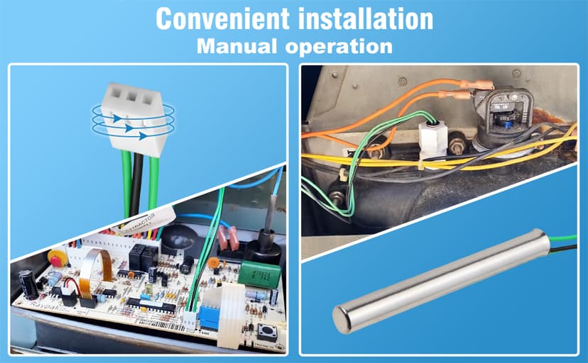 009577F Pool Temperature Sensor Lid Units Replacement for Heater Spa, Compatible with Heater 206A, 207A, 266A, 267A, 336A, 337A, 406A, 407A, 3 Wire NTC 100K