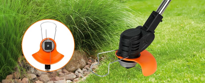 Weed Wacker Cordless,24v Electric Weed Eater Battery Powered,3 in 1 Lightweight Grass Trimmer with 2 4.0 Ah Batteries & Charger,Height Adjustable Wheeled Brush Cutte for Lawn Care,Garden,Yard (red)