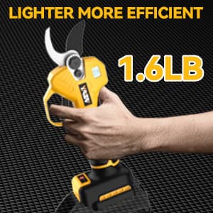 Brushless Electric Pruning Shears for DeWalt 20V Battery, Portable Cordless Pruning Shears with LCD Display&SK5 Blades, Adjustable Cutting Diameter 0.8-1.2 Inch for Gardening Tree Pruning(NO Battery)