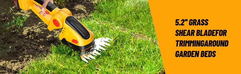 Hedge Trimmer Cordless with 21V Battery - 2 in 1 Electric Shrubbery Trimmer, Handheld Grass Shear Cutter Lightweight-Mini-Grass-Trimmer Bush Trimmer for Garden Yard Lawn Pruning