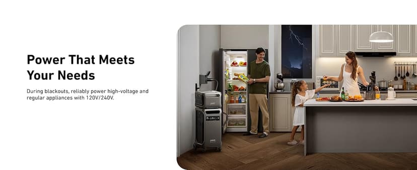 Anker SOLIX F3800 Portable Power Station, 3840Wh, LiFePO4 Batteries, Ultra-High 6000W AC Output with 120V/240V, Solar Generator for Home Backup, RVs, Emergencies, Power Outages, and Outdoor Camping