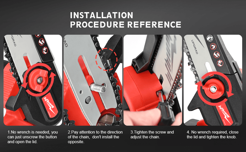 Mini Chainsaw Cordless, 6 Inch Portable Electric Chainsaw, One-Hand Handheld Small Chain Saw for Cutting Wood Trimming and Woodworking- Mini Chain Saw Battery Powered with 2 Batteries