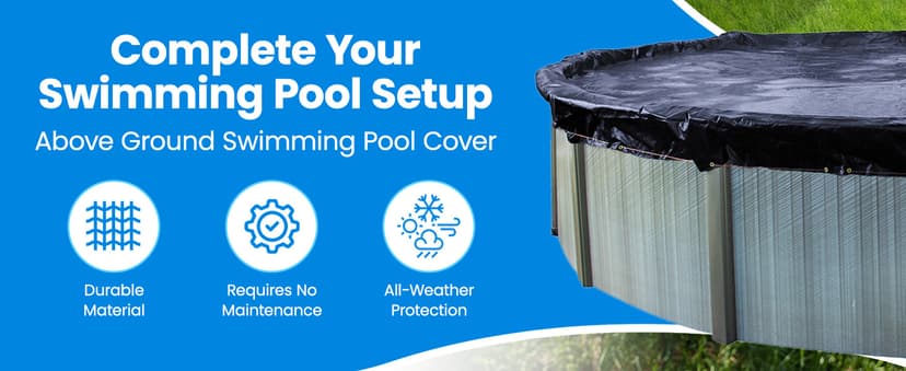 SWIMLINE HYDROTOOLS Supreme Guard Heavy Duty Winter Pool Cover for Inground Swimming Pools | for 20 X 36 FT Rectangle Pools | 25 X 41 FT Cover Size | Green/Black | Water Tube Sleeves | CO122541R