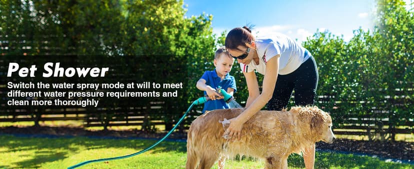 50FT Retractable Garden Hose Reel, Lightweight & Portable Hose Reel with 6 Patterns Spray Nozzle, Suitable for US Standard Hose Connection, Great for Patio Watering