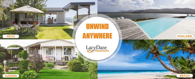 Lazy Daze Hammocks Double Rope Hammock, 2 Person Traditional Outdoor Hand Woven Cotton Rope Hammock with Spreader Bar, Chains, Tree Straps for Patio Yard - Max 450 Lbs, Tan