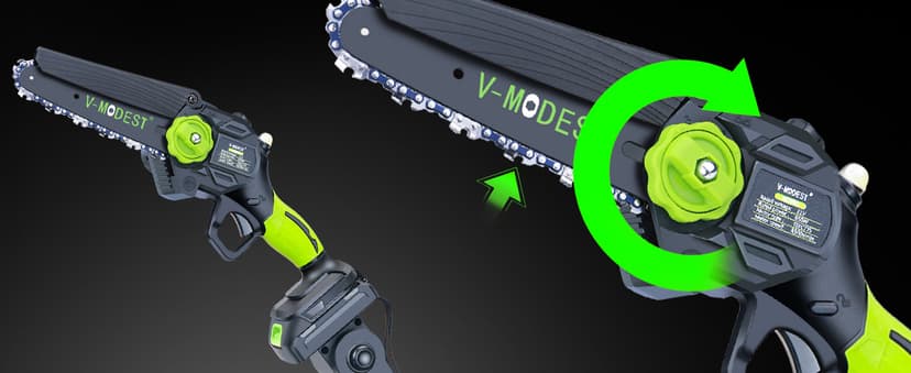 2-in-1 Cordless Pole Saw, 6 Inch Brushless Pole Chainsaws Mini Handheld Chainsaw with 2× 21V Batteries, 6.5lb Lightweight, Auto Oiling, 15 FT MAX Extension Pole Saws for Tree Trimming