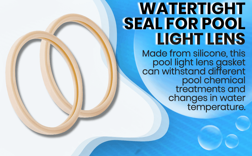 (1 Set) 8 3/8" Pool Light Lens Gasket and Stainless Pilot Screw - Exact Replacements for Pentair 79101600Z and 79104800 - Compatible with Pentair IntelliBrite, AmerLite, and SAM Amerlite Lights