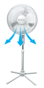 Comfort Zone 16" Quiet 3-Speed Wall Mount Fan with Remote Control, Timer and Adjustable Tilt, Ideal for Home, Bedroom, Gym & Office, CZ16WR