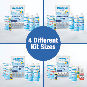 Doheny's Ultimate Pool Opening Start-Up Kit | Includes Metal Out, Algae Control, Clarifier & Super Shock | Prevents Stains, Rust & Scale | Free 10-Pack Test Strips | Pro-Grade Pool Chemicals