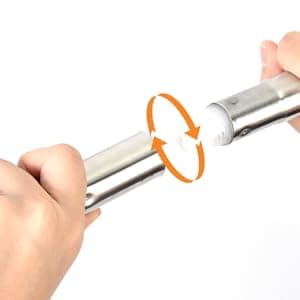 Rotary Cultivator Garden Rotary Tiller Adjustable Stainless Steel Poles Hand Tiller for Soil Mixing or Reseeding Grass Lawn Tiller Total Length 57 Inch