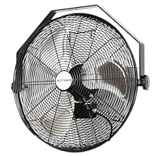 BILT HARD 4300 CFM 18 in. Industrial Wall Mount Fan, 3-Speeds High Velocity Wall Fan with Sealed Motor, Heavy Duty Metal Barn Fans for Garage, Commercial, Greenhouse, Warehouse, Shop Use
