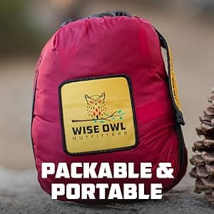 Wise Owl Outfitters Hammock Bug Net - The SnugNet Mosquito Net for Hammocks - Premium Quality, Waterproof, Mesh Hammock Netting w/Double-Sided Zipper - Essential Camping Gear