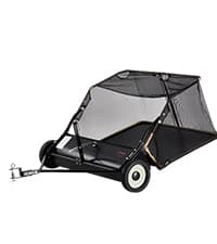 VEVOR 52 Inch Lawn Sweeper Tow Behind, 26 cu.ft. Large Pull Behind Grass Sweeper, Heavy Duty Leaf & Grass Collector with Dumping Rope Design, Adjustable Sweeping Height for Picking Up Debris & Grass