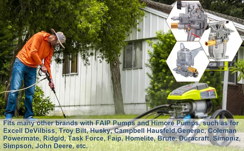 Jingzan 2 Set Pressure Washer Chemical Soap Injector Kit for Briggs and Stratton, Homelite, Ryobi and Husky Replaces 190593GS 190635GS and 203640GS (2 Set Injector Kit)