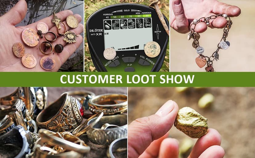 DR.ÖTEK Metal Detector for Adults Professional, Gold Metal Detector, Pinpoint & Exclusive Memory Mode, Higher Accuracy, IP68 Waterproof Coil, Bigger Backlit LCD Display, New Advanced DSP Chip, Green