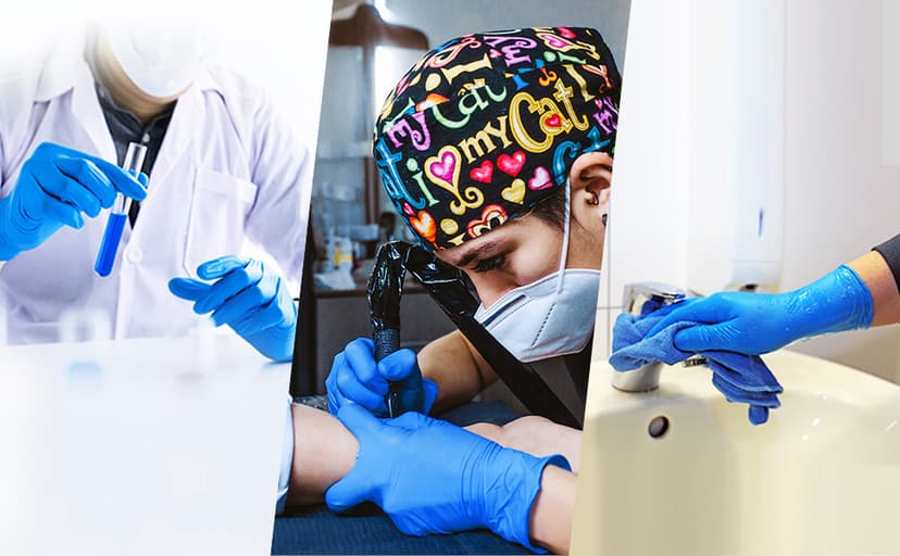 PEIPU Nitrile Disposable Gloves,Powder Free, Cleaning Service Gloves, Latex Free