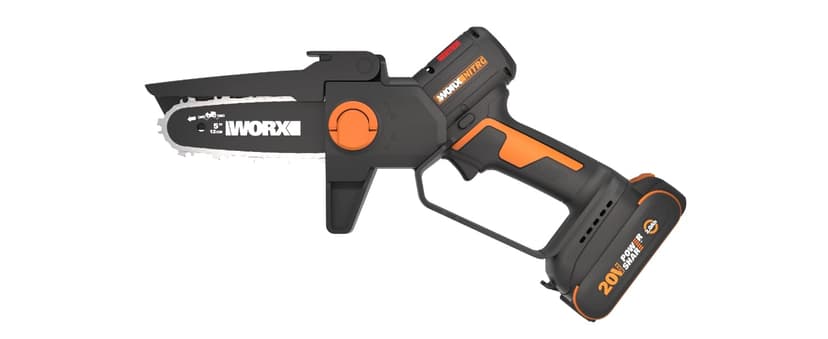 Worx Nitro 20V 5" Cordless Brushless Chainsaw 2.0 Ah Battery and Charger Included WG325