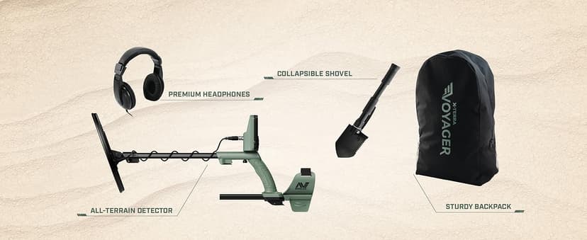 MINELAB X-Terra Voyager Metal Detector for Adults, All Terrain, Waterproof,Target ID, 4 Modes, Kit with Headphones & Digger
