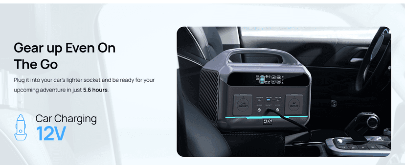 Portable Power Station 600W(Surge 1200W), 576Wh LiFePO4 Battery, <10 MS UPS/ 1 Hour Fast Charging, 100W USB-C Output, Solar Generator for Home Backup, Camping & RVs, Off-grid Power Outage, CPAP