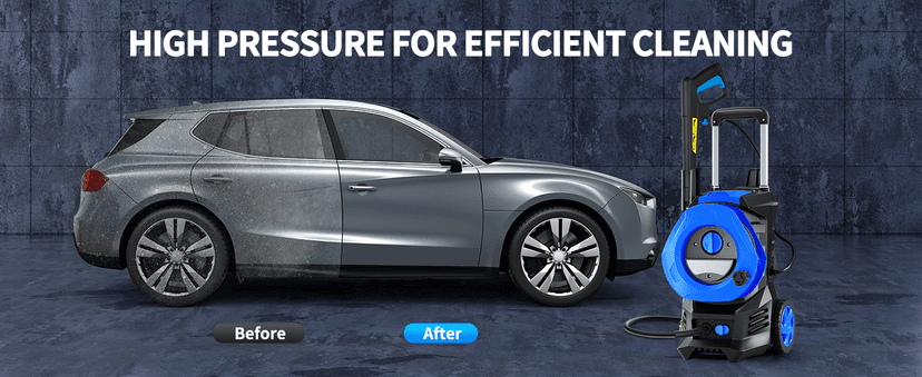 Electric Pressure Washer 4800 PSI 3.5 GPM, 2000W High Pressure Power Washer with 4 Nozzles & Foam Cannon, Portable Cleaner for Car, Driveway, Patio, Fence, Outdoor Cleaning