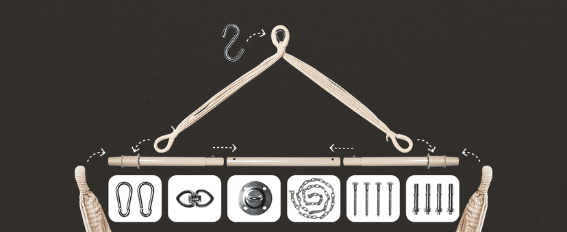 Indoor Hammock Chair Swing - Hanging Hammock Swing Chair - Indoor/Outdoor - Hanging Chairs for Bedroom, Patio, Porch, Swinging Chair Hammock for Adults - Built-In Footrest - Spacious Full Body Support