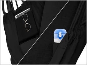 Outerman Hammock Chair, Hanging Chair with 3 Cushions and Foot Rest Support, Sturdy Metal Spreader Bar Max 500Lbs, Swing Chair for Bedroom, Indoor & Outdoor, Patio, Porch or Tree(Black)…