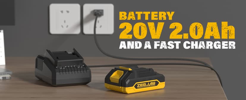 Pole Saw 8-Inch Cordless Tree Trimmer and 18-Inch Pole Hedge Trimmer 2-In-1,15-Feet Max Reach, Auto Oiling, Telescoping Pole Chainsaw with 2.0Ah Battery & Charger