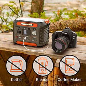 PROGENY 300W Portable Power Station, 299Wh/80818mAh Solar Generator, Regulated DC Output Backup Battery with Pass-Through Charging AC Outlet, Pure Sine Wave, LED Light Power Station for CPAP Camping