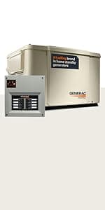 Generac Guardian 22kW Home Standby Generator with 200 Amp Transfer Switch, Durable All Aluminum, WiFi Enabled with G-Force Engine, Easy to Use, Whole House Power Backup, Smart Outage Solution - Bisque