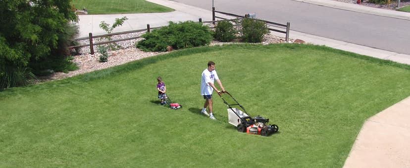 PowerSmart Lawn Mower Gas Powered, 18-Inch 144cc Engine 3-in-1 Walk-Behind Push Lawn Mower, Oil Included