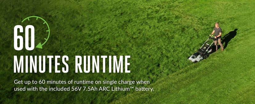 EGO POWER+ Electric Lawn Mower, Self-Propelled Cordless with Select Cut and Touch Drive, Includes 56V 7.5Ah Battery, Rapid Charger, & Extra 5.0Ah Battery – LM2135SP Extra Battery Bundle