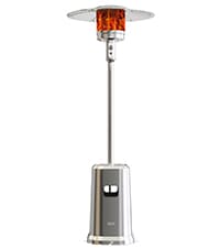 EAST OAK Pyramid Patio Heater, 48,000 BTU Outdoor Patio Heater All Stainless Steel, Quartz Glass Tube Propane Heater, Triple Protection System, With Wheels, Outdoor Heater for Commercial & Residential