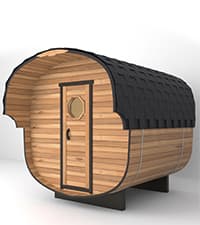 Smartmak Wood Home Steam Sauna, 3 Person Canadian Hemlock Traditional Luxurious Wooden Indoor Spa Room, with 3.5 kw Heater, Bluetooth Speaker, Rocks, Water Bucket, Spoon, Hygrothermograph, Lights
