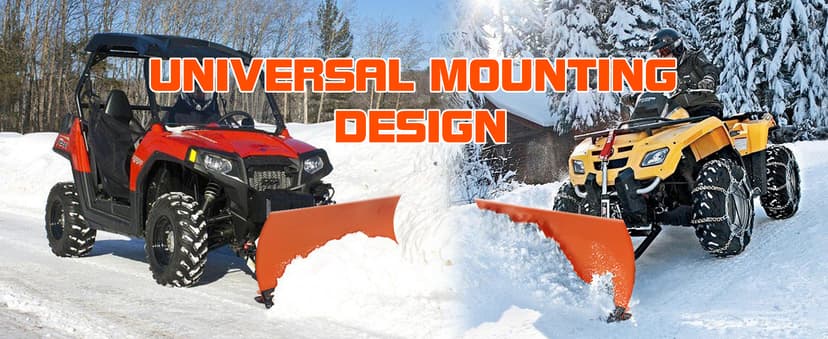 48" Snow Plow Blade Adjustable 0/15/30 Degrees- Heavy-Duty Plow Universal for ATVs, UTVs, and Lawn Tractors – Durable Steel Construction, Easy Mounting, Perfect for Driveway & Sidewalk Clearing