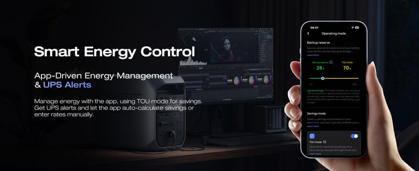 EF ECOFLOW Portable Power Station DELTA 3 Plus, 1024Wh LiFePO4 (LFP) Battery, 1800W AC/140W USB-C Output, Solar Generator (Solar Panel Optional) for Home Backup, Camping&RV