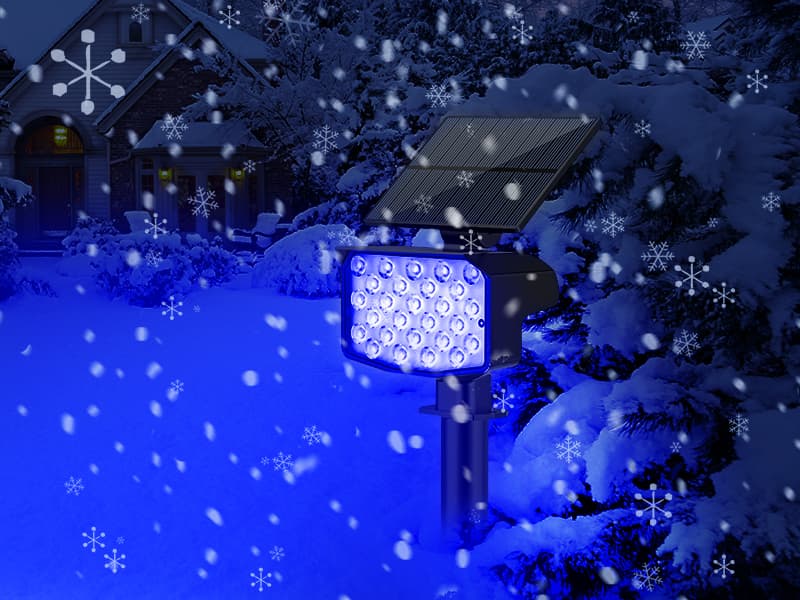 Solar Spot Lights Outdoor Color Changing 27 LEDs Solar Light Outdoor Waterproof 9 Lighting Modes Multicolor RGB Solar Powered Christmas Lights Adjustable Colored Landscape Spotlights- 10 Pack